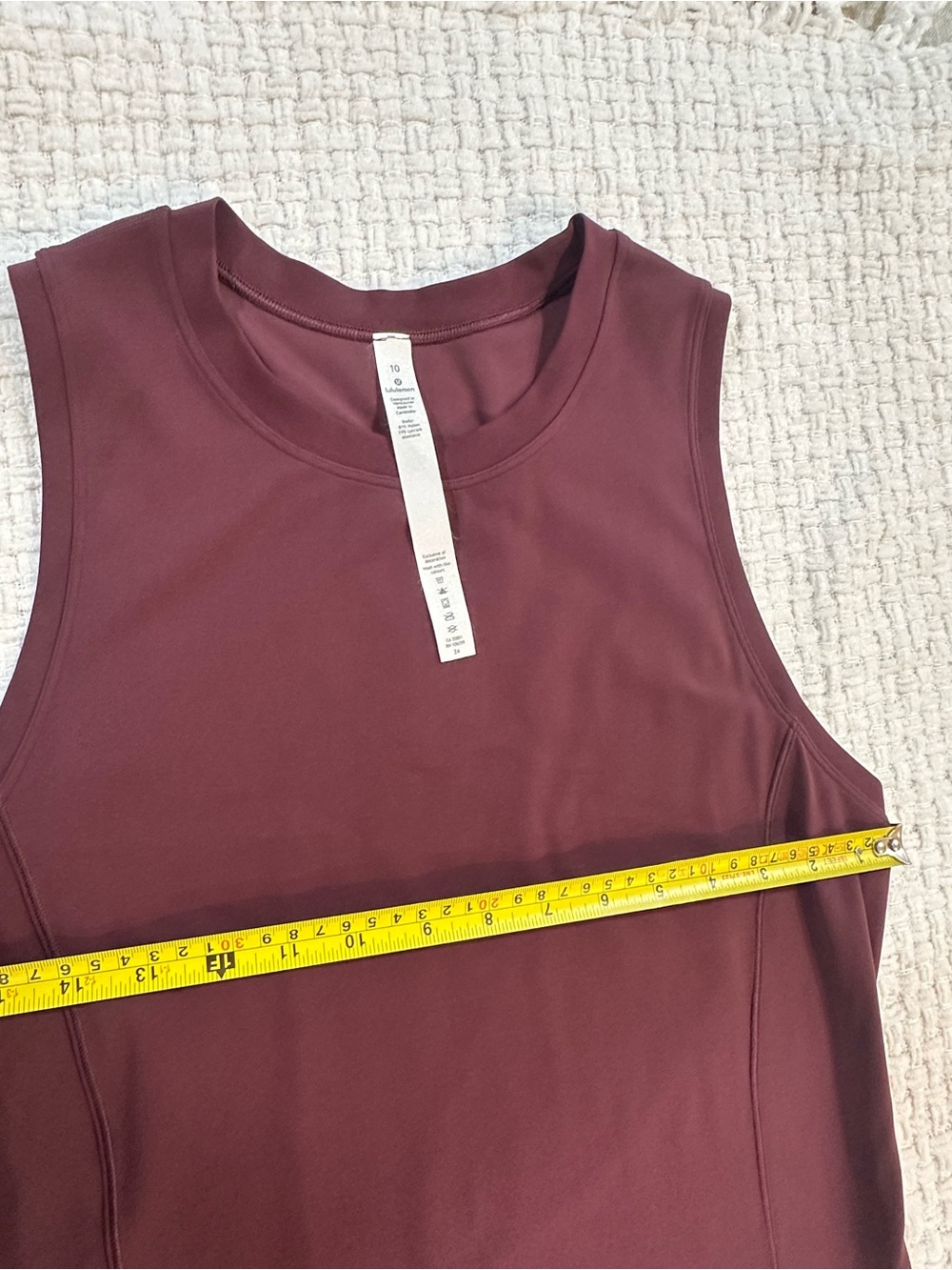Lululemon Invigorate Training Maxi Dress Size 10 Red Merlot Everlux - Picture 11 of 16